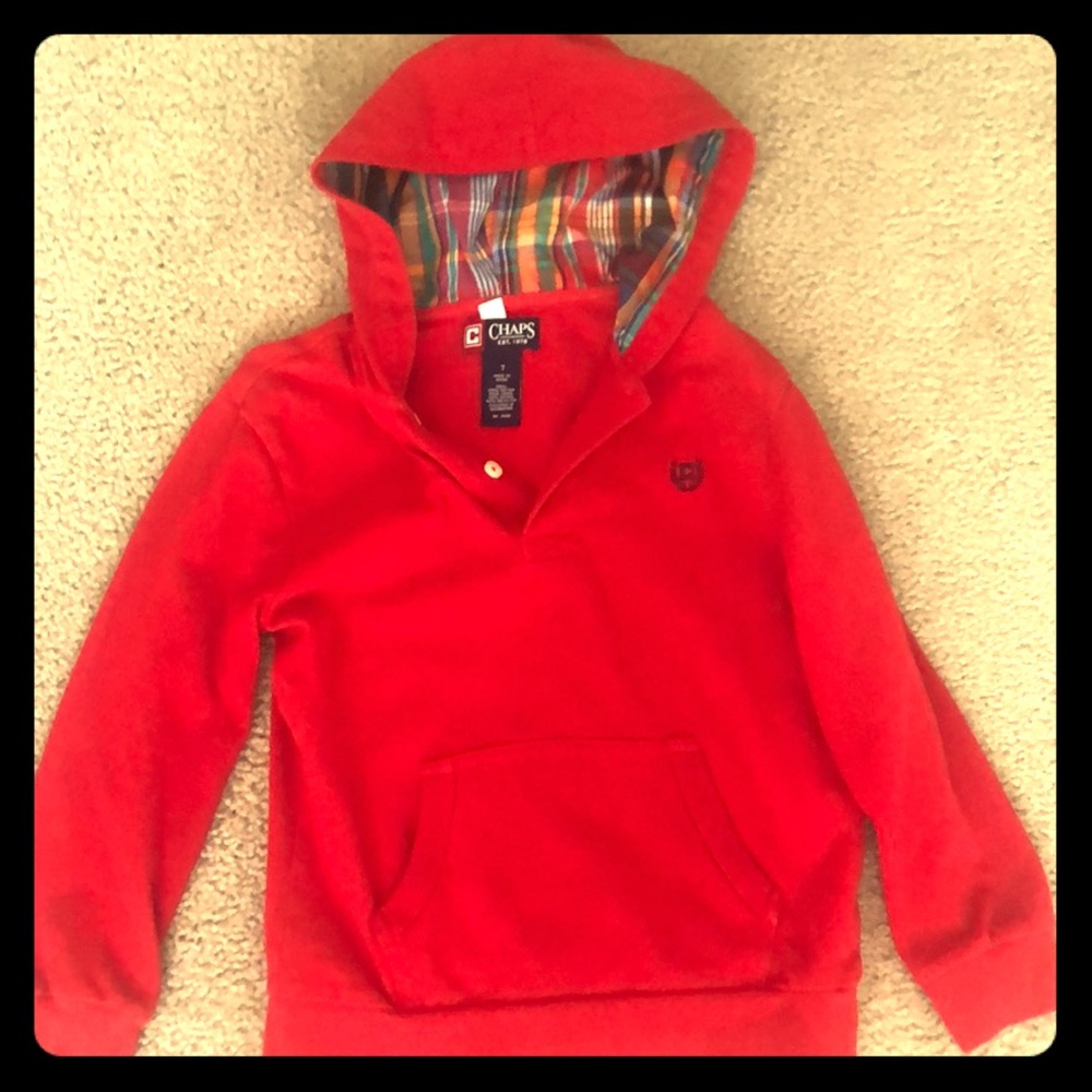 NWOT Red  hooded long sleeve boy’s sweater